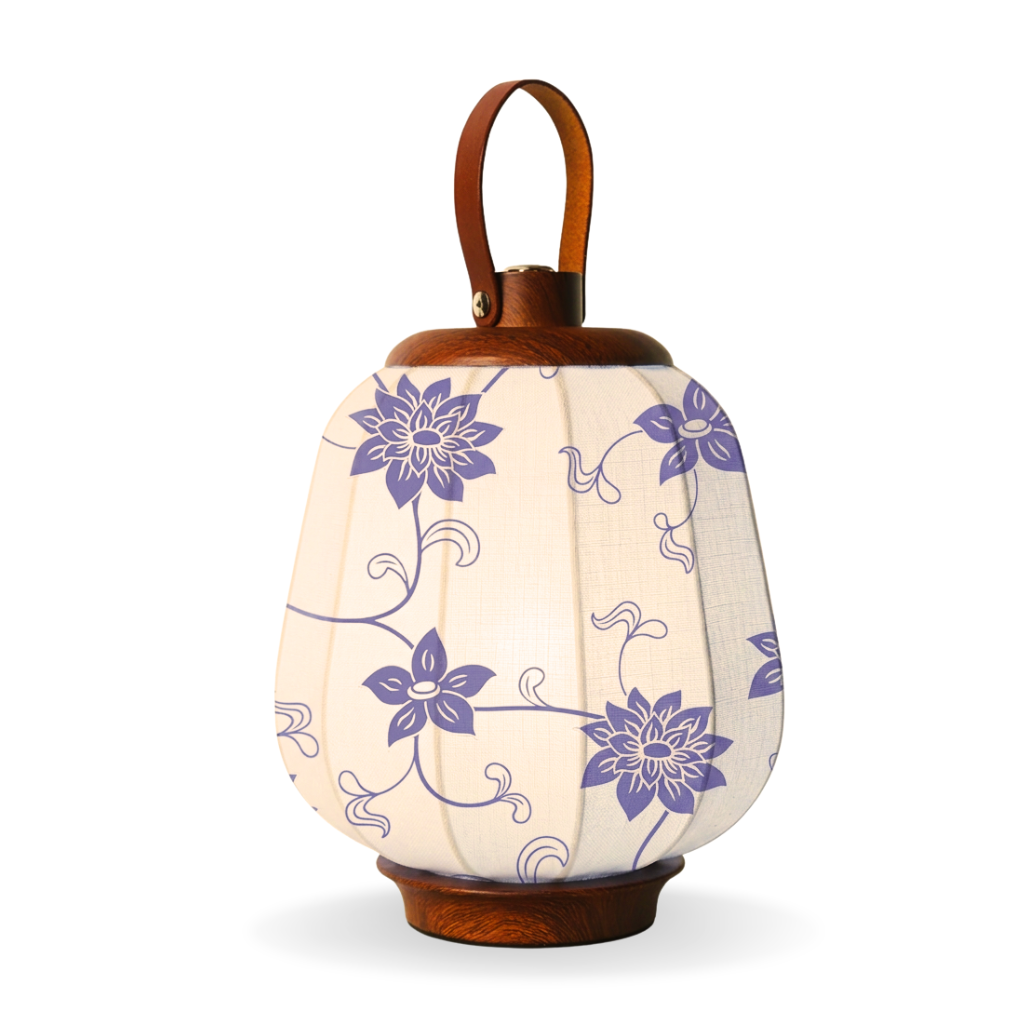 Sakringt Pumpkin Lantern S821 – Blue & White Porcelain Cordless LED La